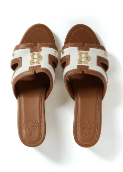 Monogram Mule (Tan Canvas)