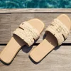 Monogram Slides (Natural Straw)