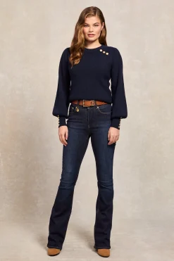 Naomi Crew Neck Knit (Ink Navy)