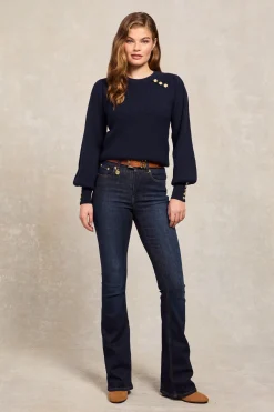 Naomi Crew Neck Knit (Ink Navy)