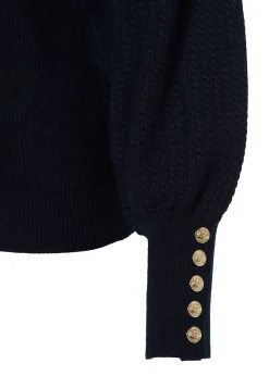 Naomi Crew Neck Knit (Ink Navy)