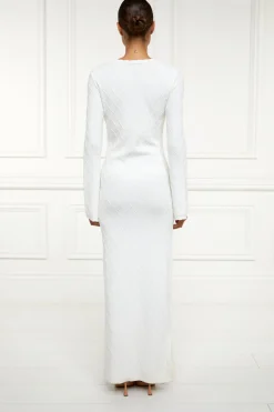 Olive Maxi Dress (White)