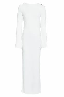 Olive Maxi Dress (White)