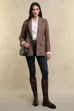 Paddington Blazer (Clarence Check Merlot)