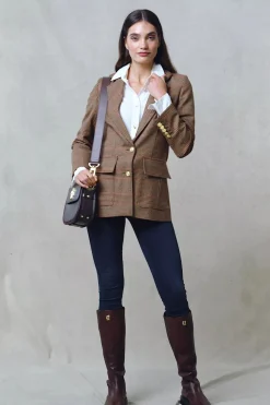 Paddington Blazer (Clarence Check Merlot)
