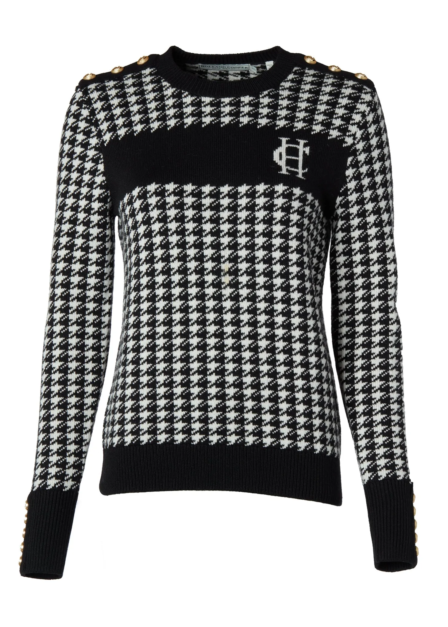 Panel Crew Neck Knit (Black)