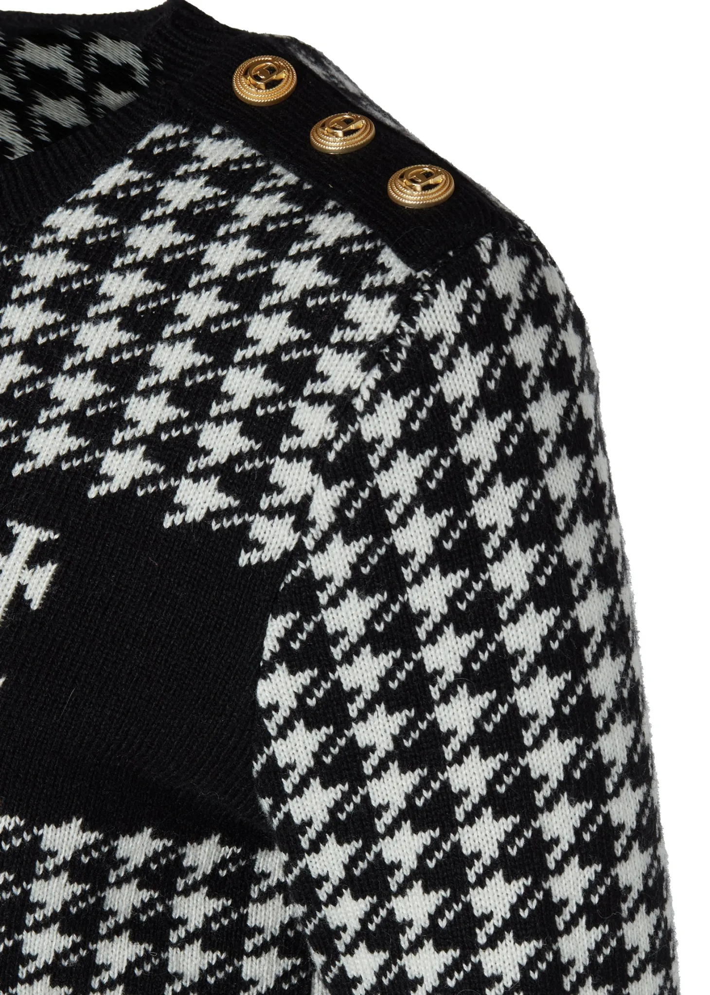 Panel Crew Neck Knit (Black)
