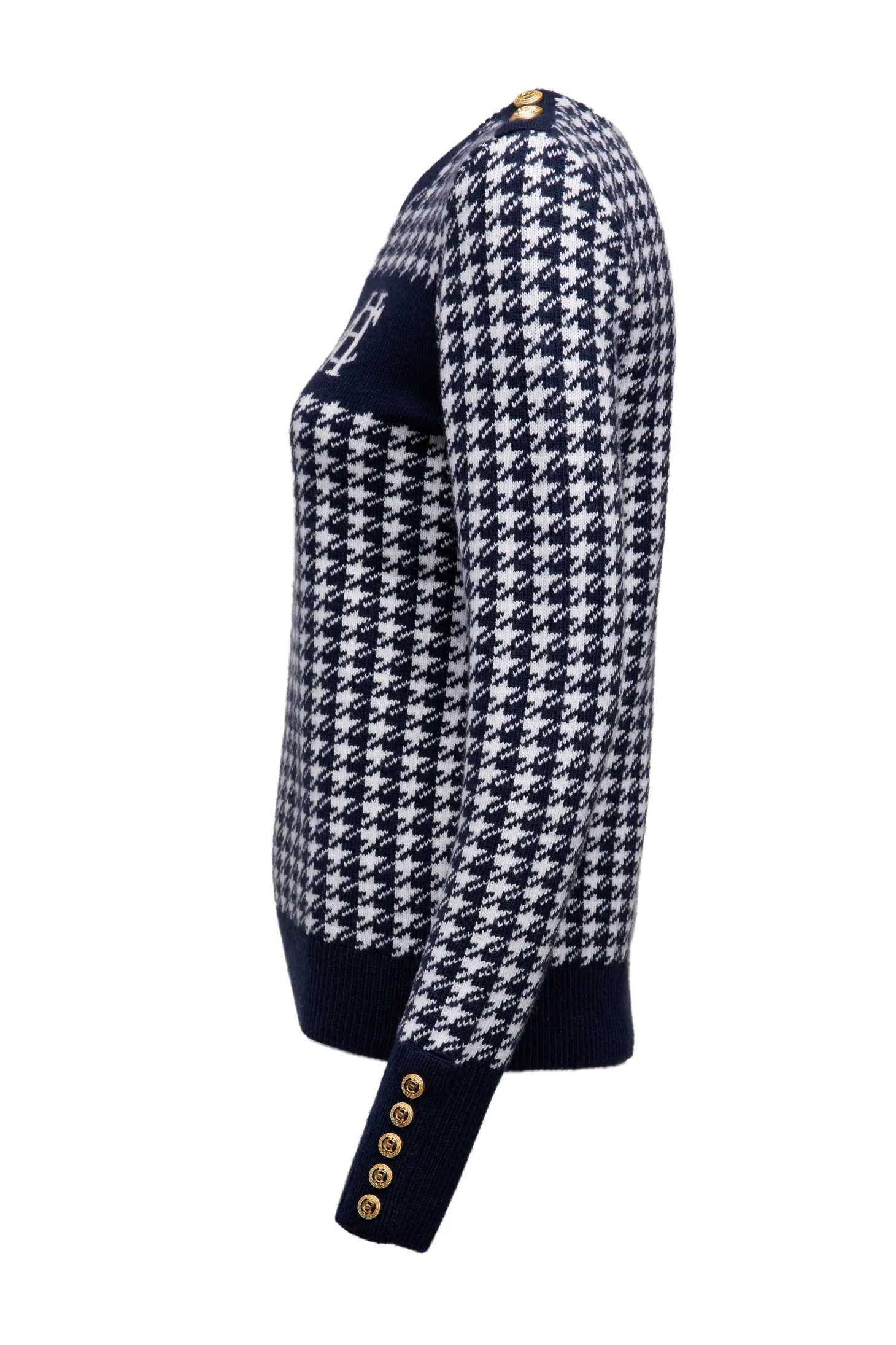 Panel Crew Neck Knit (Ink Navy)