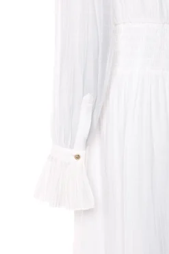 Phoebe V-Neck Maxi Dress (White)