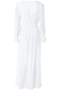 Phoebe V-Neck Maxi Dress (White)