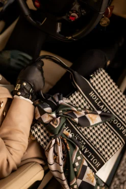 Pimlico Mini Tote (Ecru Houndstooth)
