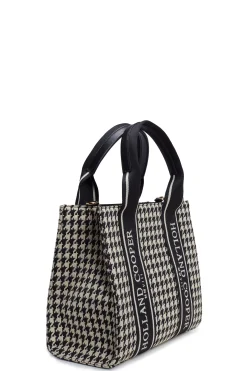 Pimlico Mini Tote (Ecru Houndstooth)