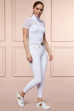 Premium Competition Mid Rise Breeches (White)