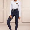 Premium High Rise Breeches (Yale Blue)