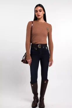 Princeton Crew Neck Knit (Dark Camel)