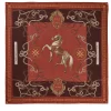 Regal Horse Silk Scarf (Caramel)
