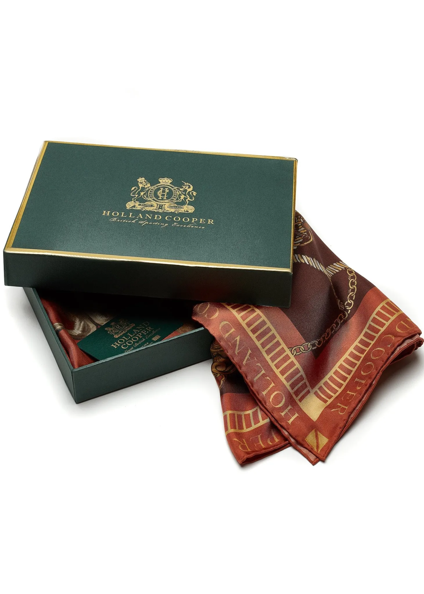 Regal Horse Silk Scarf (Caramel)