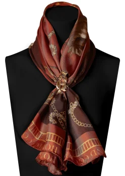 Regal Horse Silk Scarf (Caramel)