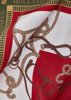 Regal Horse Silk Scarf (Racing Green Heritage Red)