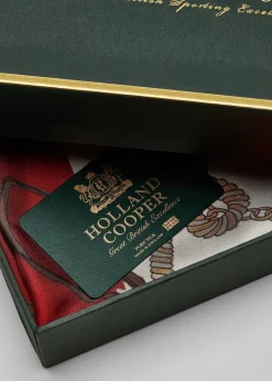 Regal Horse Silk Scarf (Racing Green Heritage Red)