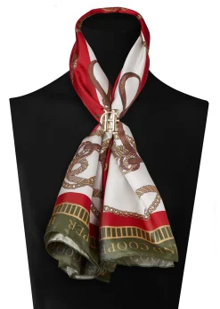 Regal Horse Silk Scarf (Racing Green Heritage Red)