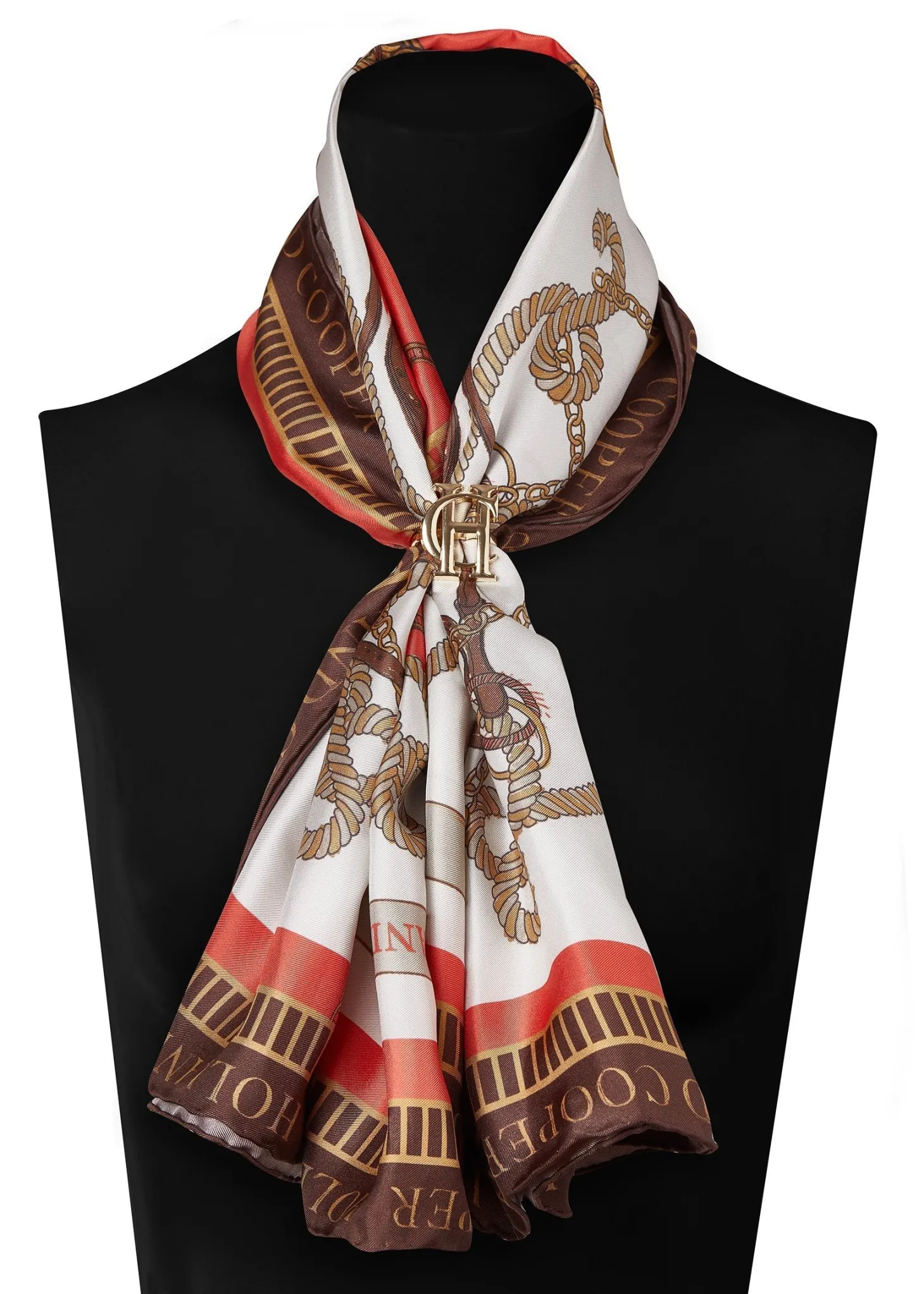 Regal Horse Silk Scarf (Sienna)