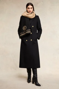 Regency Monogram Scarf (Black Camel)