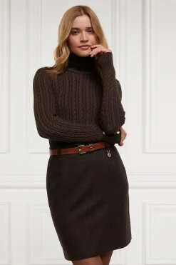 Regency Skirt (Chocolate Herringbone)