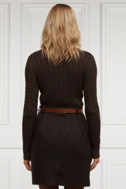 Regency Skirt (Chocolate Herringbone)