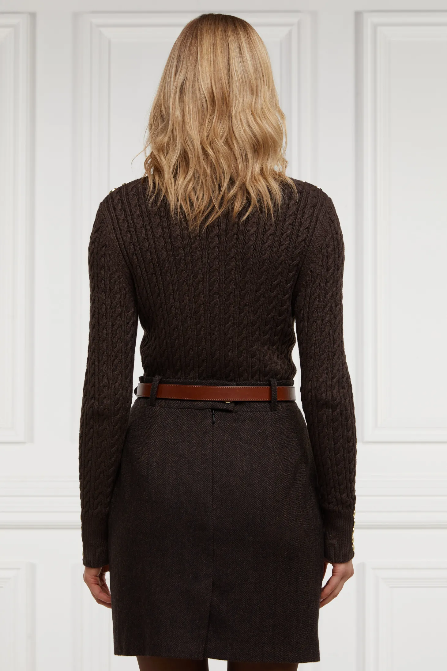 Regency Skirt (Chocolate Herringbone)