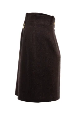 Regency Skirt (Chocolate Herringbone)
