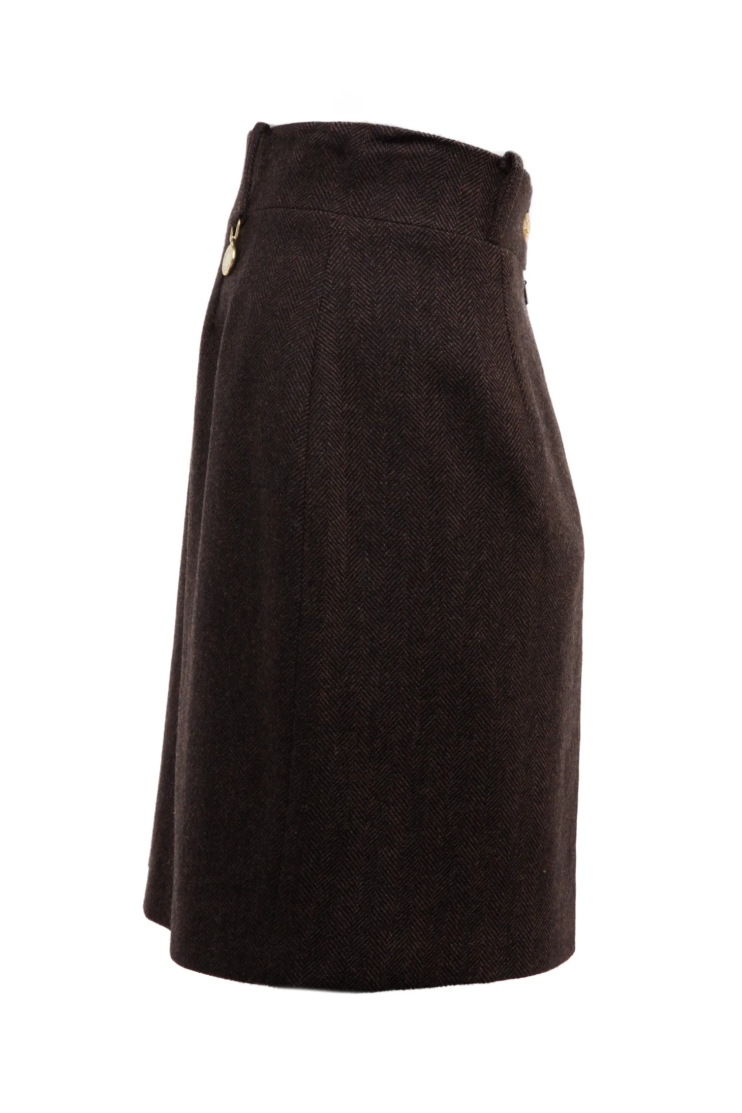 Regency Skirt (Chocolate Herringbone)