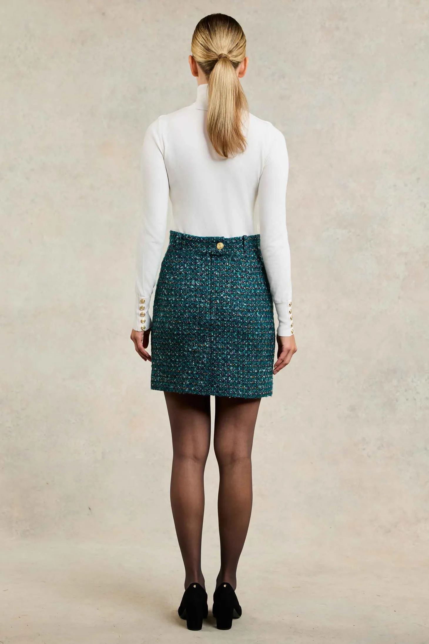 Regency Skirt (Emerald Boucle)