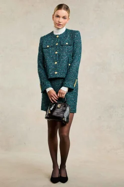 Regency Skirt (Emerald Boucle)