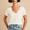 Relax Fit V-Neck Tee (White)