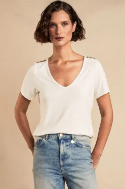 Relax Fit V-Neck Tee (White)