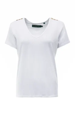 Relax Fit V-Neck Tee (White)