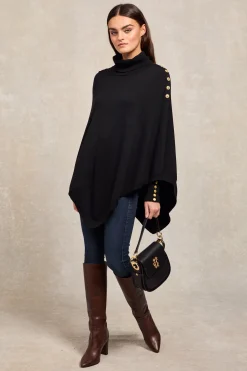 Roll Neck Cape (Black)