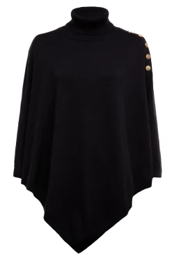 Roll Neck Cape (Black)