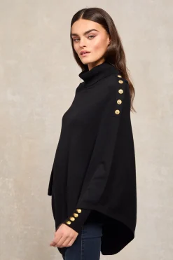 Roll Neck Cape (Black)