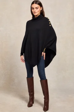 Roll Neck Cape (Black)