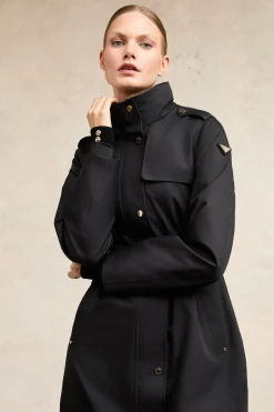Rosedale Waterproof Longline Coat (Black)