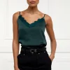 Satin Lace Cami (Emerald)