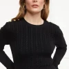 Seattle Cable Crew Knit (Black)