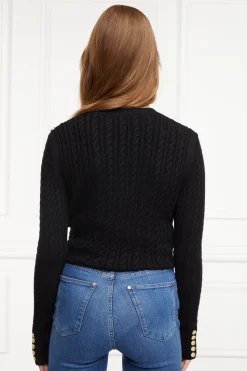 Seattle Cable Crew Knit (Black)