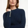 Seattle Cable Crew Knit (Ink Navy)