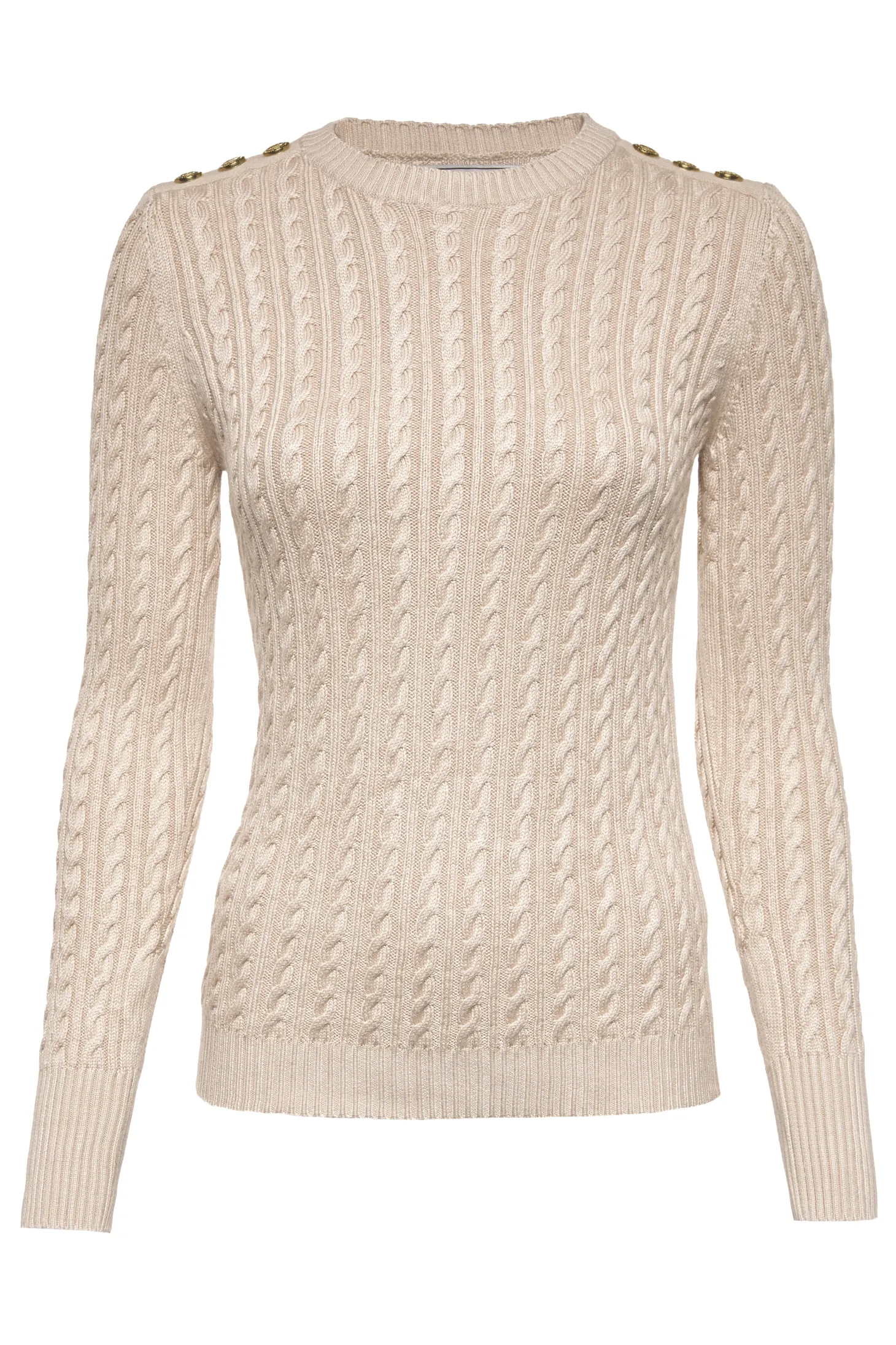 Seattle Cable Crew Knit (Oatmeal)