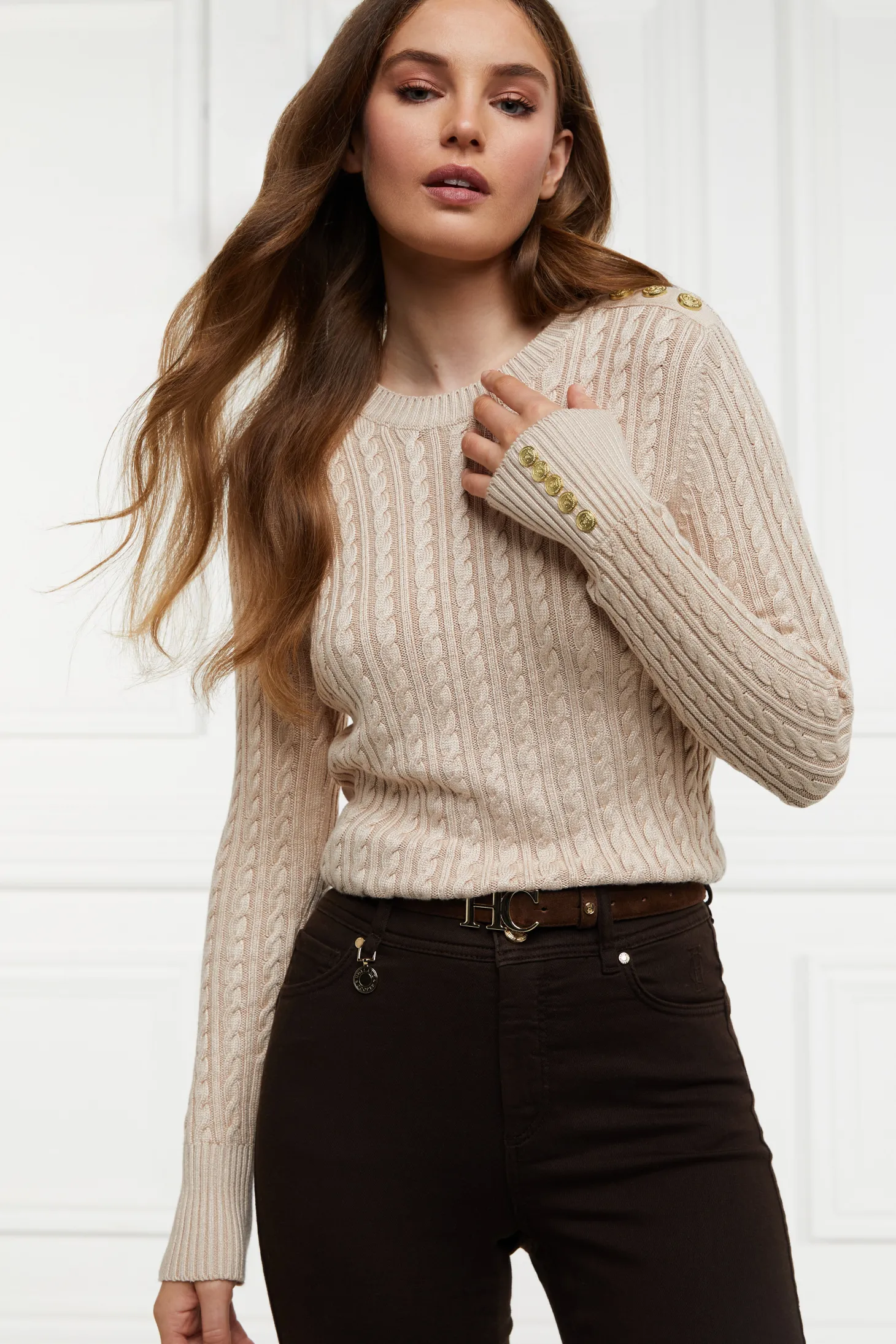 Seattle Cable Crew Knit (Oatmeal)