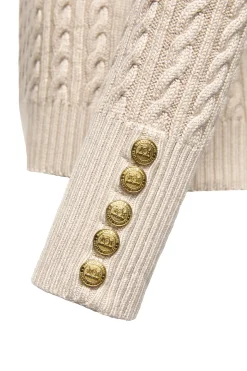 Seattle Cable Crew Knit (Oatmeal)