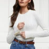 Seattle Cable Crew Knit (White)